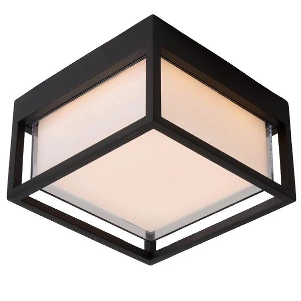 Lucide SINGA LED - Applique murale Intérieur/Extérieur - LED - 1x10W 3000K - IP54 - Noir - détail 2